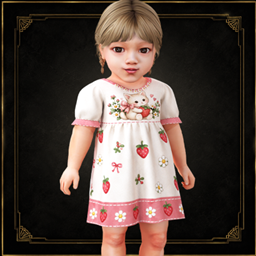 Infant - Sweet printed dress with strawberries and floral details project image