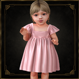 Infant - Delicate party dress with flutter sleeves and silky shine project image