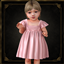 Infant - Delicate party dress with flutter sleeves and silky shine logo