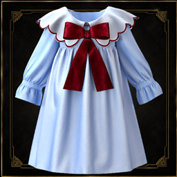 Toddler - Classic dress with scalloped collar and velvet bow project image