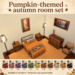 Pumpkin-themed autumn room set project image