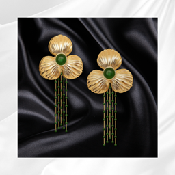 Golden Clover Drop Earrings project image