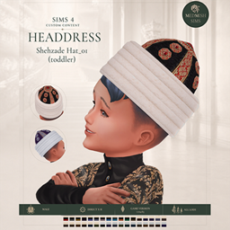 Medieval Toddler Hat CC — Historical Shehzade Turban project image