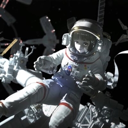 HorizonUIExtension - astronaut anime girl floating in space project image