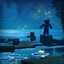 Swamp Night Concept Art Background logo