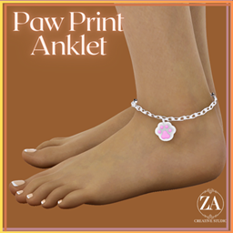 Paw Print Charm Anklet project image