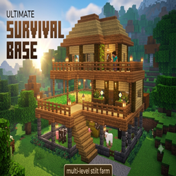 Elevated Wooden Survival House | Hardcore | Achievements Enabled project image