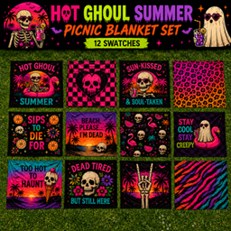 Hot Ghoul Summer - Picnic Blanket Set logo