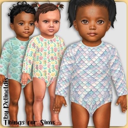 Infants Pastel Sea Life Bodysuits project image