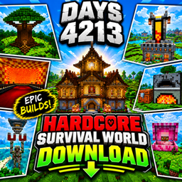 🔥 4213+ Days Hardcore Survival World logo