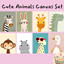 Cute Animals Kids Room Canvas Set logo