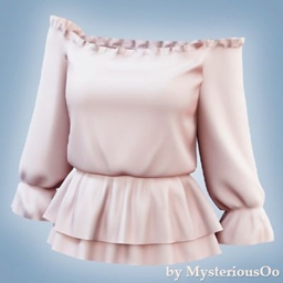 Ruffle off shoulder blouse project image