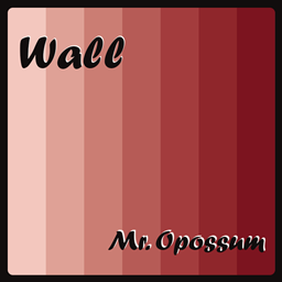 Mr.Opossum pomegranate walls logo