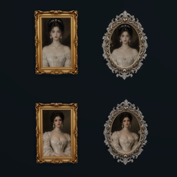 Elegant Dark Hair Victorian Lady Portraits project image