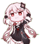 Anime girl animated totem logo