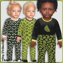 Infants Green and Black Babygrow project image