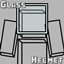 Glass helmet logo