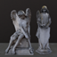Angel sculpture, statue collection. logo