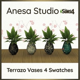 Modern Botanical Decor:Terrazzo Vases 4 Swatches logo