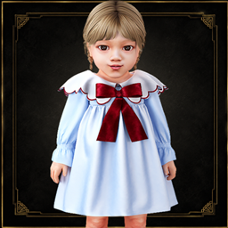 Infant - Vintage style dress with statement collar and bow project image