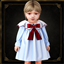 Infant - Vintage style dress with statement collar and bow logo