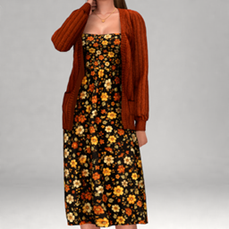 Layla - Cardigan & Floral Midi Dress (autumn reverie set) project image