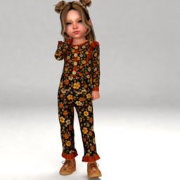 Layla - Toddler Ruffle-Knit Floral Romper (autumn reverie set) project image