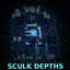 THE SCULK DEPTHS (Sculk Dimension Addon) logo