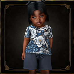 Infant - Soft floral T-shirt set with comfy relaxed shorts logo