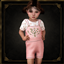 Toddler - Floral layered romper set with embroidered bouquet detail logo