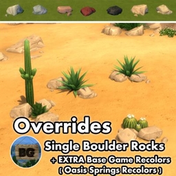 Base Game - Single Boulder Rocks Overrides ~ Rock ~ Boulders project image