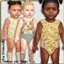 Infants Retro Floral Bodysuits logo