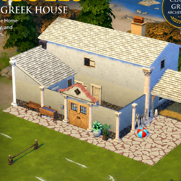 Old Medieval Greek Style House logo