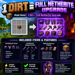 Dirt = Full Netherite Upgrade project image