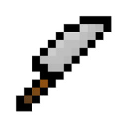 Throwable knife Bedrock logo