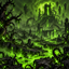 Overtaken by the Blight (Lime Green, Evil)  logo