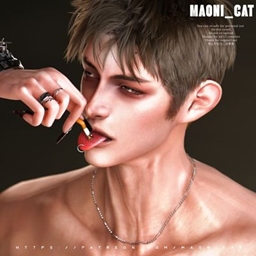 [Maoni_cat]Pain-Sensing Ashtray tongue ring logo