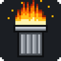 Burning Trashcan logo