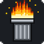 Burning Trashcan logo
