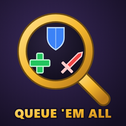 Gotta Queue 'Em All logo
