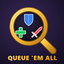 Gotta Queue 'Em All logo