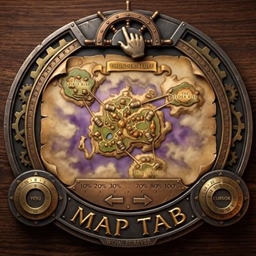 Map Tab - Movable, Resizable World Map, Coordinates & Fog Reveal logo