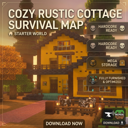 Aesthetic Rustic Farmhouse Starter House | Hardcore | Achievements Enabled project image