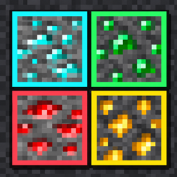  Ore  outline  for Minecraft 1.21 — Shaders screenshot