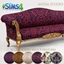 Updated_Eclectic Baroque Living Room Sofa (6+3 Swatches) | Maxis Match / BGC logo