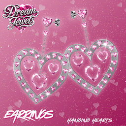 M&F Hanging Hearts Earrings | Dream Jewels logo