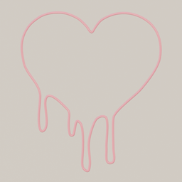 Lila Heart Neon logo