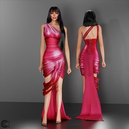 Fluid Sculpted Elegance Draped Dress project image