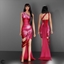 Fluid Sculpted Elegance Draped Dress logo