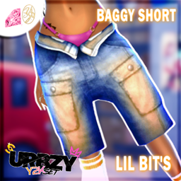 [SENSASIMS x AZHARMOONN] Urbzy Y2K Set - Lil Bit's Baggy Short logo